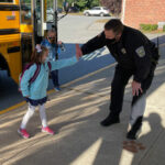 South Row Elementary School Officer High Five Day