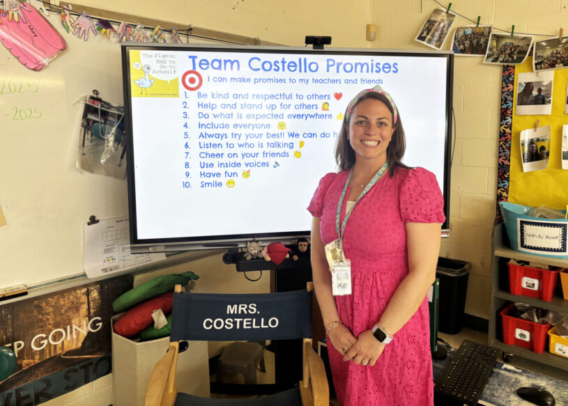 Chelmsford’s Sarah Costello a finalist for MA Teacher of the Year Sarah Costello, a first grade teacher at South Row Elementary School in Chelmsford has been named a finalist for Massachusetts Teacher of the Year.