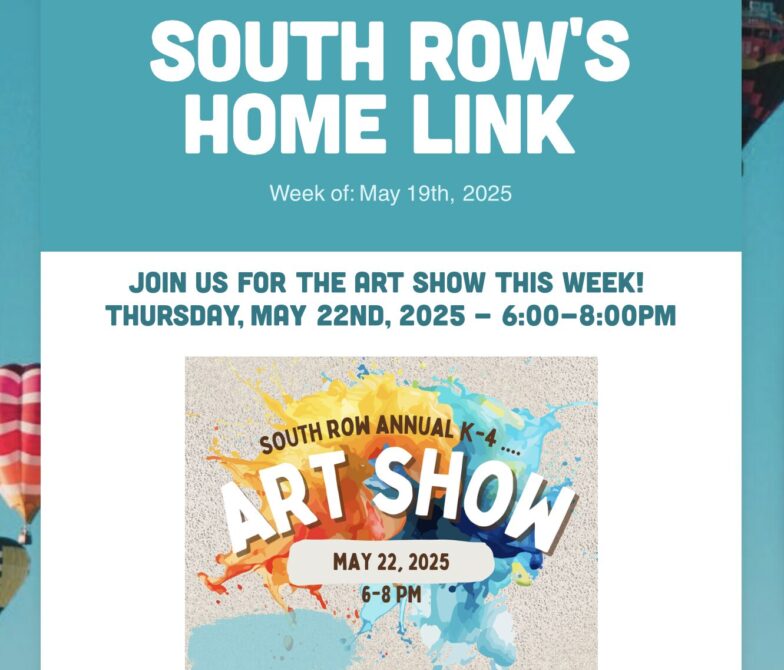South Row Elementary School Home Link: May 19, 2025
