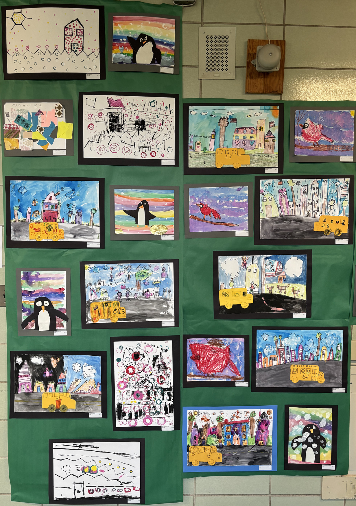 Artwork on display during South Row Elementary School's Art Show on Thursday, May 14, 2026.