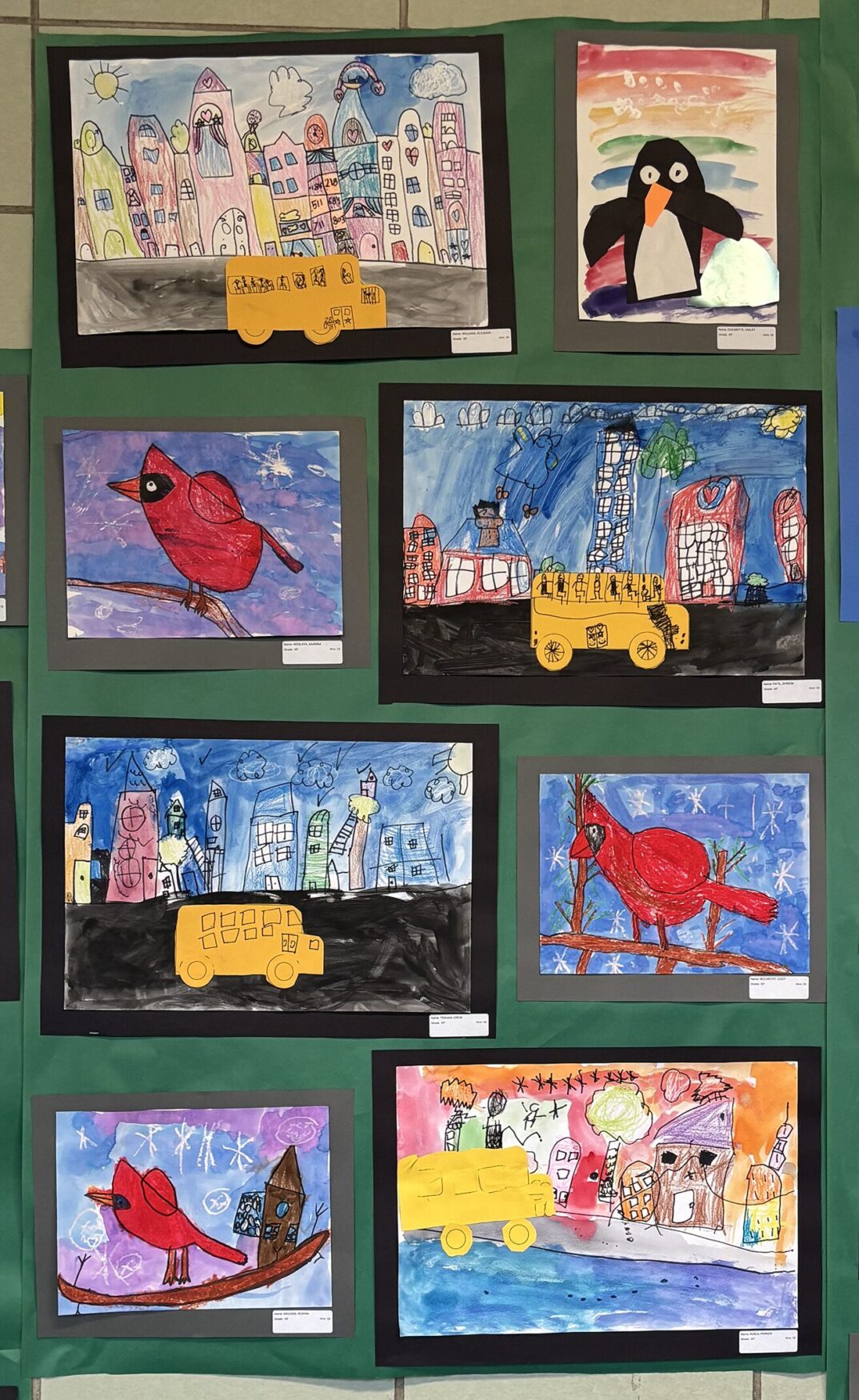 Artwork on display during South Row Elementary School's Art Show on Thursday, May 14, 2026.