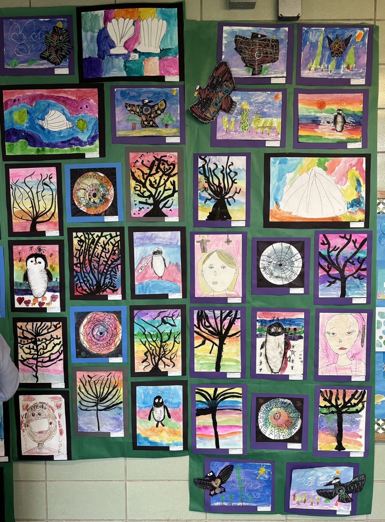 Artwork on display during South Row Elementary School's Art Show on Thursday, May 14, 2026.