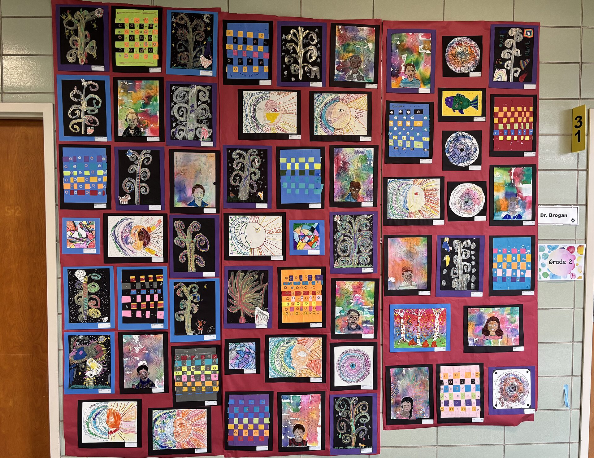 Artwork on display during South Row Elementary School's Art Show on Thursday, May 14, 2026.