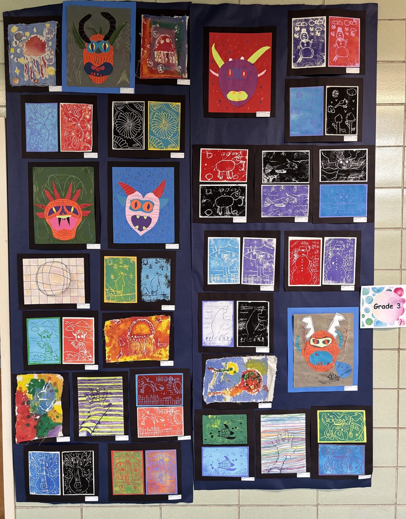 Artwork on display during South Row Elementary School's Art Show on Thursday, May 14, 2026.