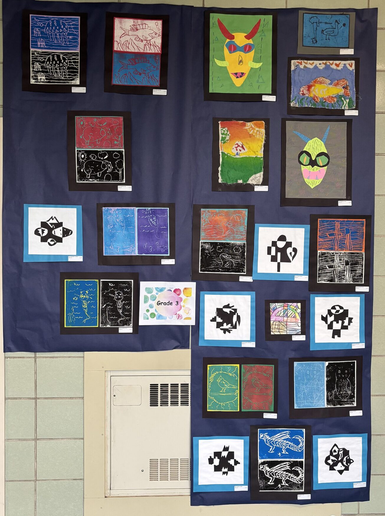 Artwork on display during South Row Elementary School's Art Show on Thursday, May 14, 2026.
