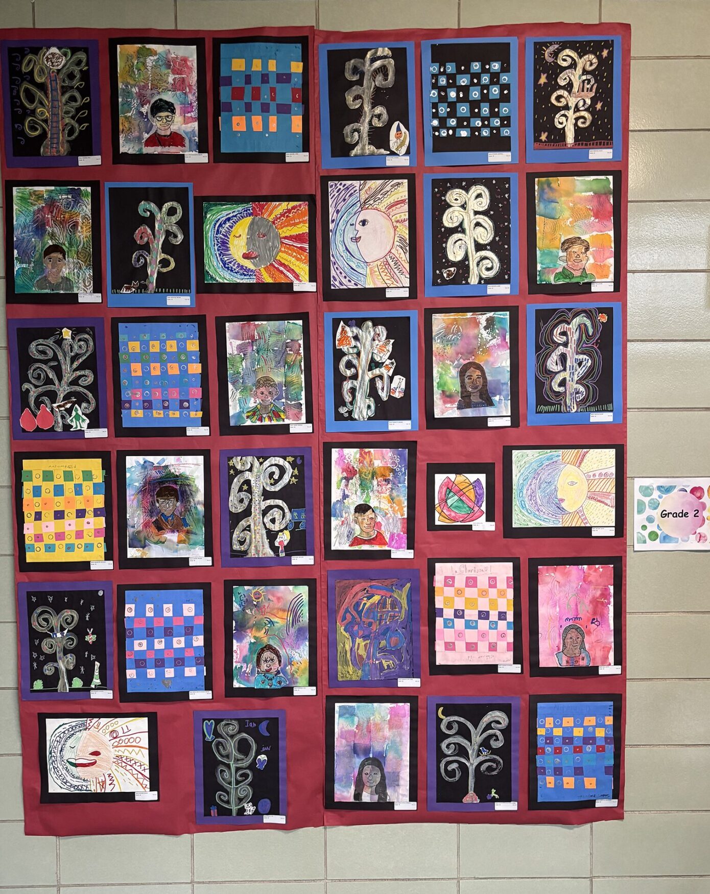 Artwork on display during South Row Elementary School's Art Show on Thursday, May 14, 2026.
